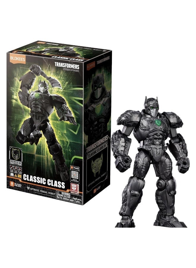 BLOKEES Transformers Classic Class Optimus Primal Robot Action Figure | STEM Construction Building Kit for Kids & Adults | Collectible Model Toy with Glowing Chest & Eyes | Posable Beast Wars Transformer Gift - Image 2